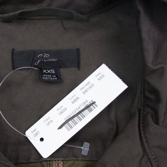 New JCREW Size XXS The Downtown Field Jacket Mossy Brown - Picture 5 of 5